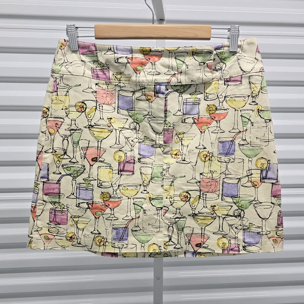 Women's Skirt by Cocktails Central Falls 8 Cream, Pink, Purple, Yellow, EUC